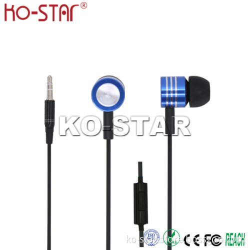 Smartphone earphone with answer button and mic Hi-Fi sound hands free metal earbud